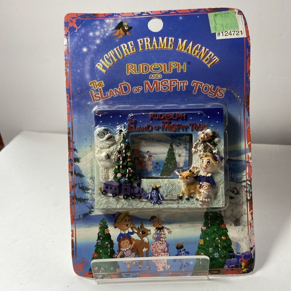VINTAGE 1999-2001 Rudolph & the Island of Misfit Toys Picture Frame Magnet